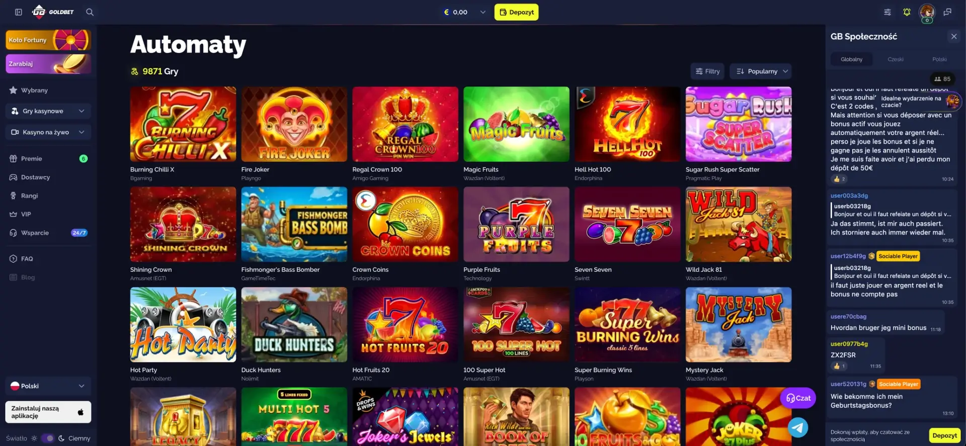 Goldbet Casino Sloty