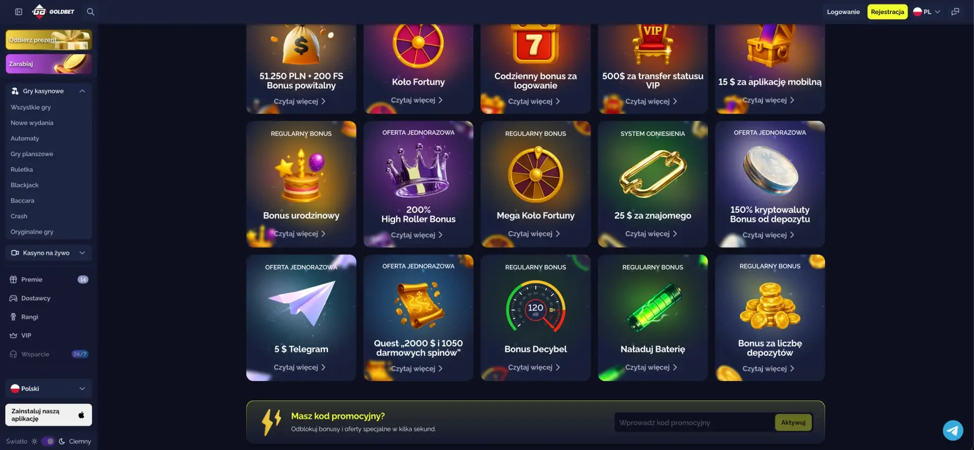 Goldbet Casino Bonus