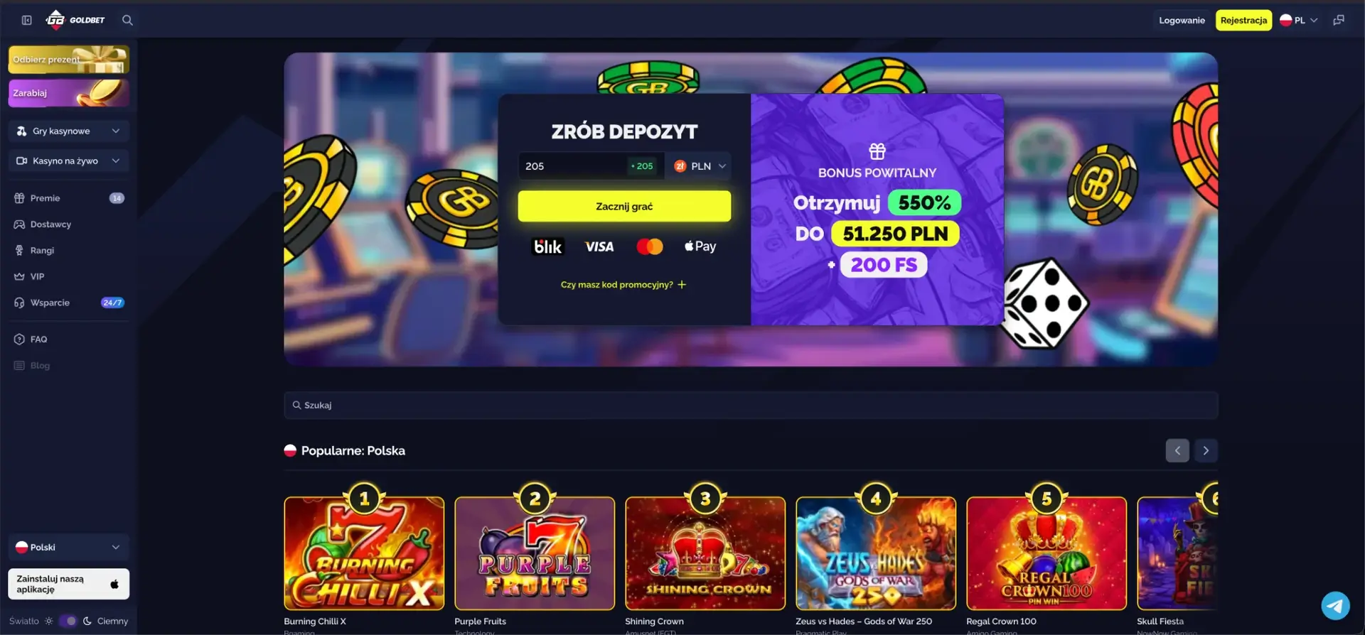 Goldbet Casino Darmowe Spiny