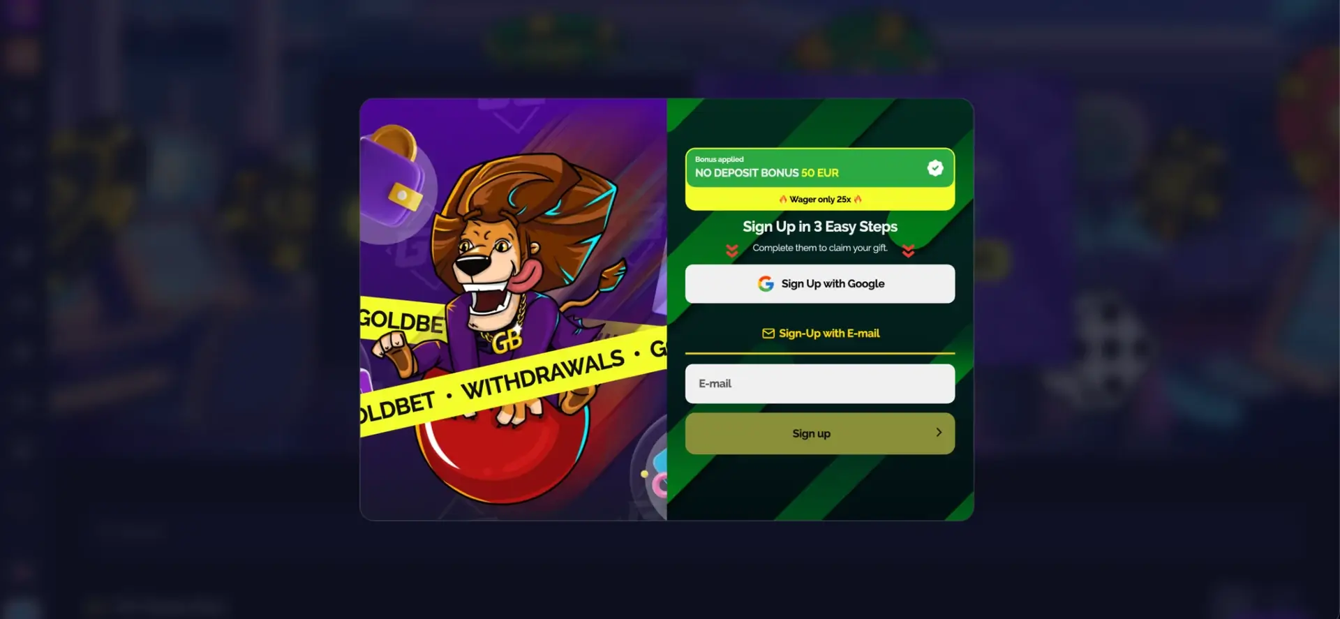 Goldbet Casino Bonus bez Depozytu