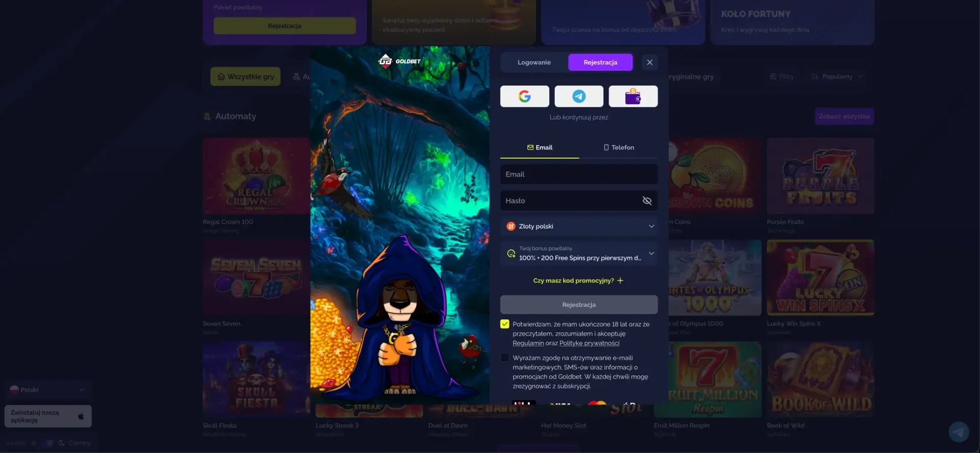 Goldbet Casino Rejestracja